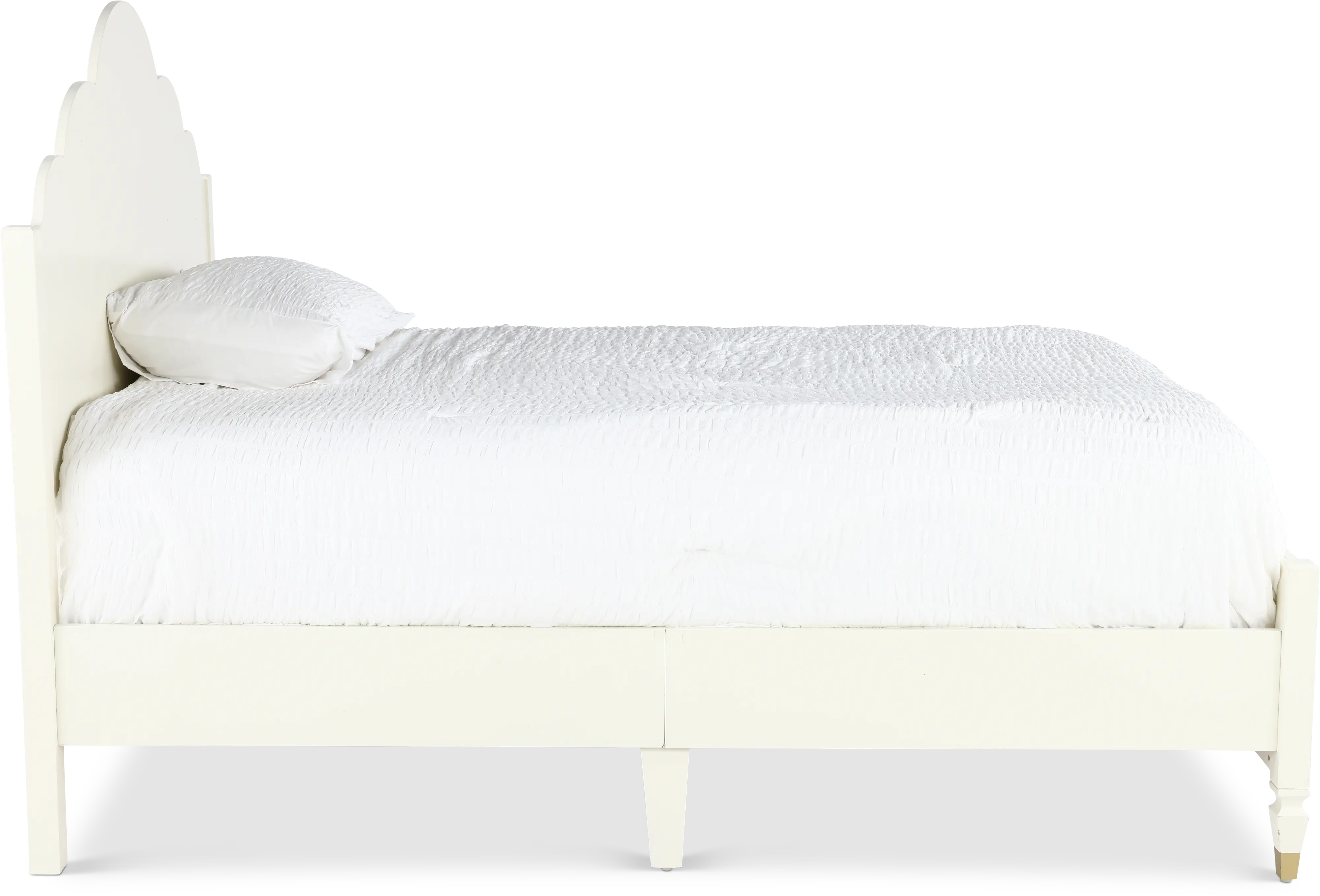 Olivia French White Twin Panel Bed-5