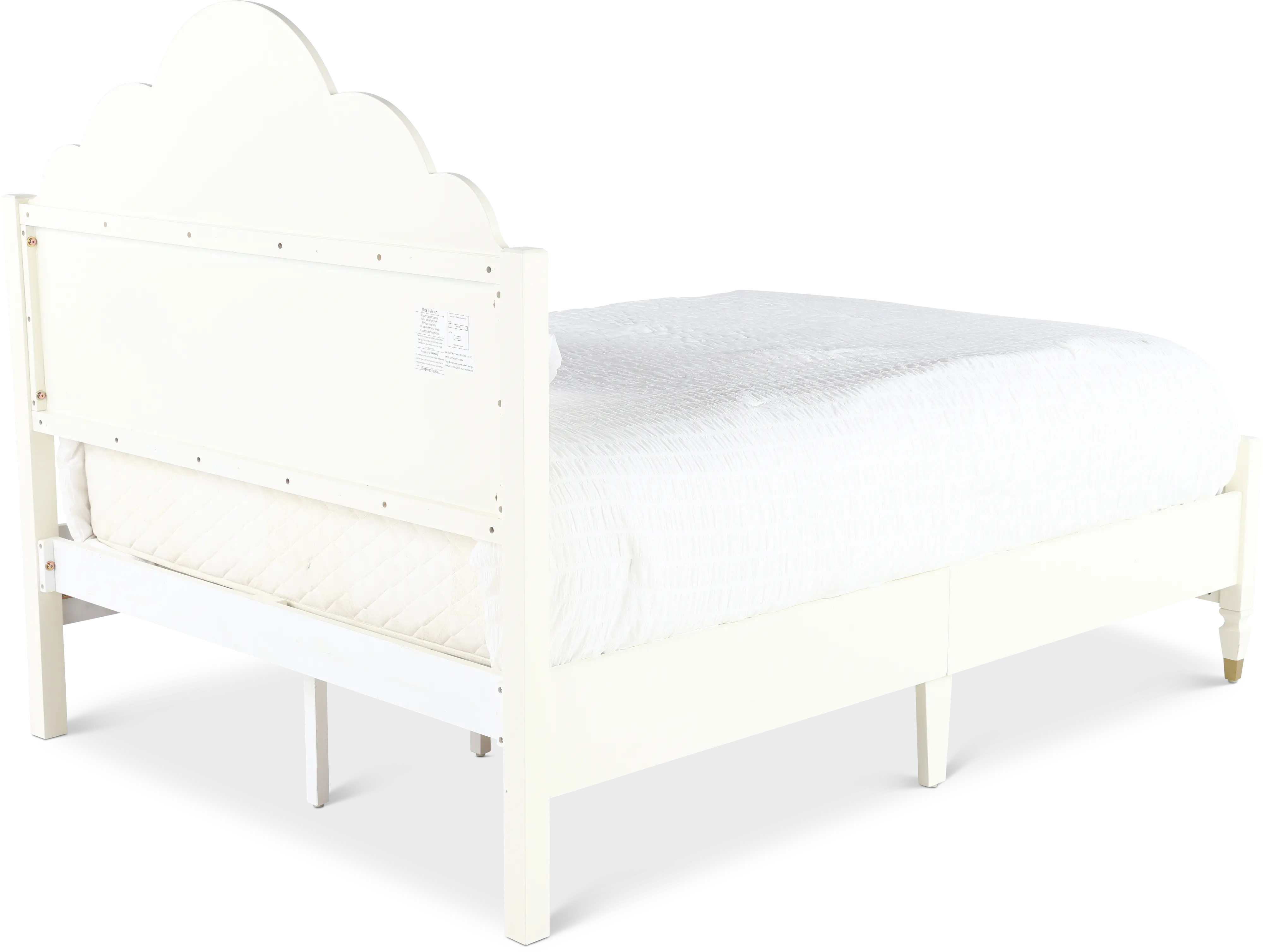 Olivia French White Twin Panel Bed-8
