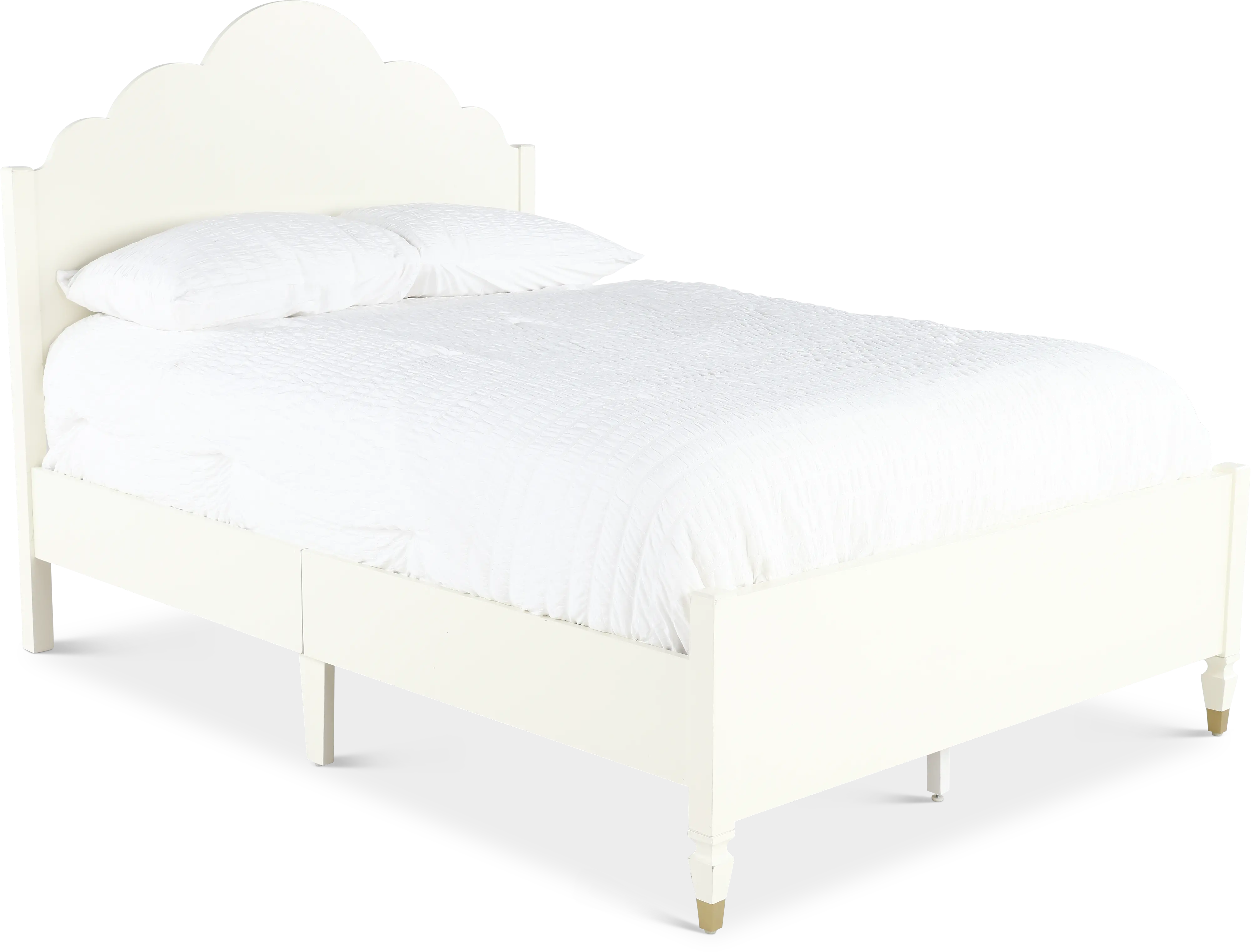 Olivia French White Full Panel Bed-1
