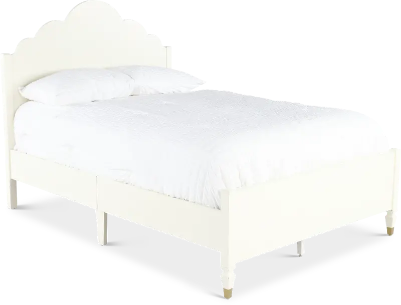 Olivia French White Full Panel Bed
