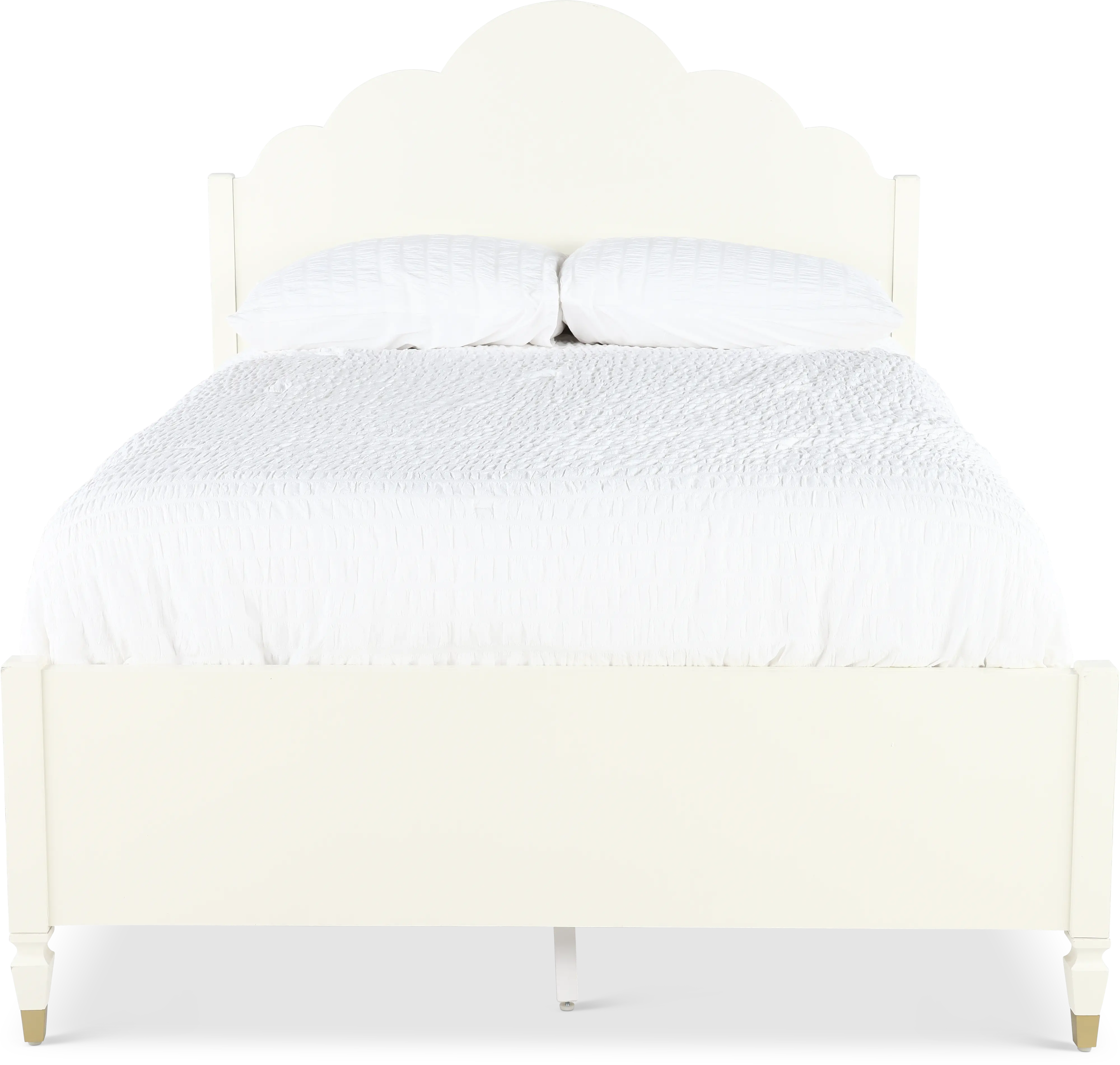 Olivia French White Full Panel Bed-4