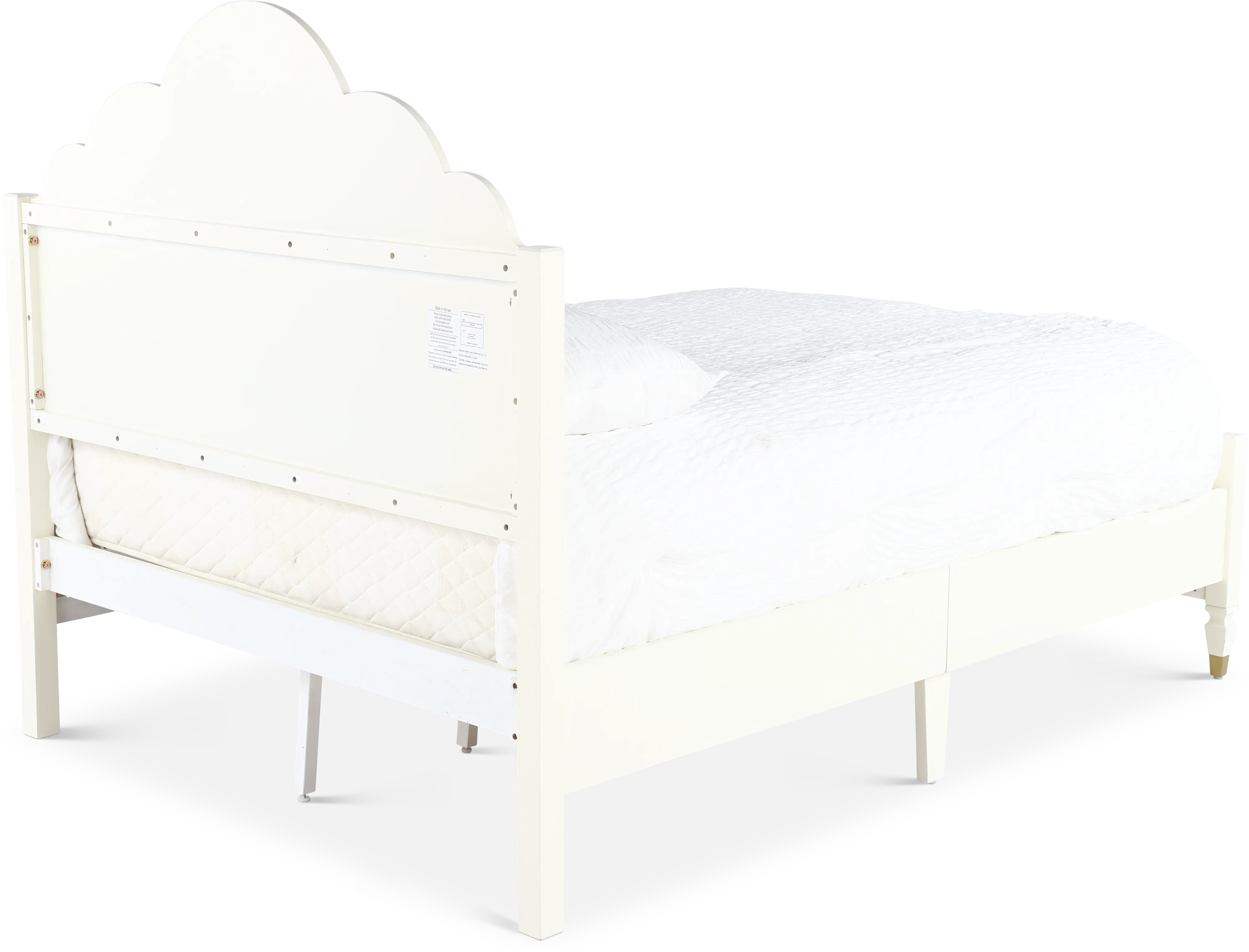 Olivia French White Full Panel Bed-7