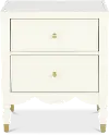 Olivia French White 2-Drawer Nightstand