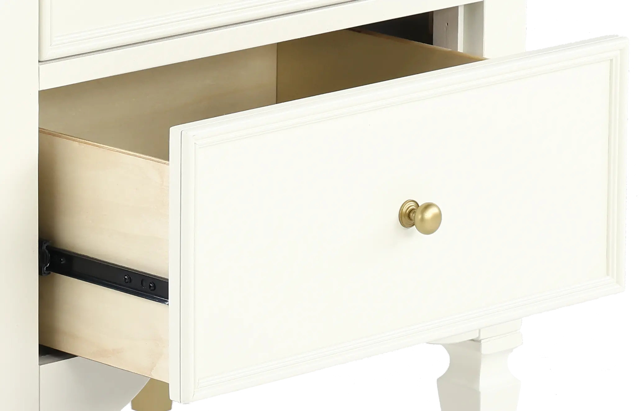 Olivia French White 2-Drawer Nightstand-9