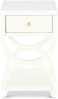 Olivia French White Nightstand