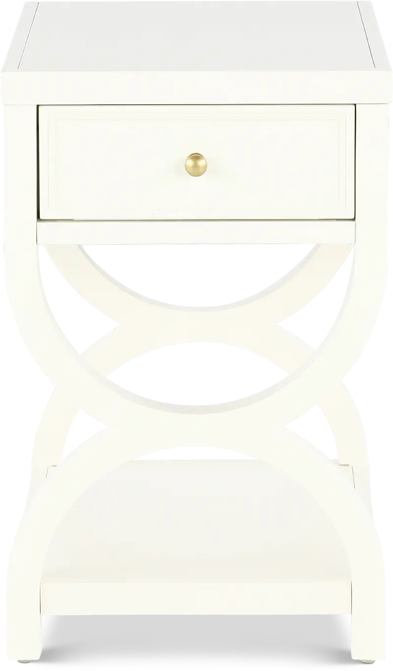 Olivia French White Nightstand