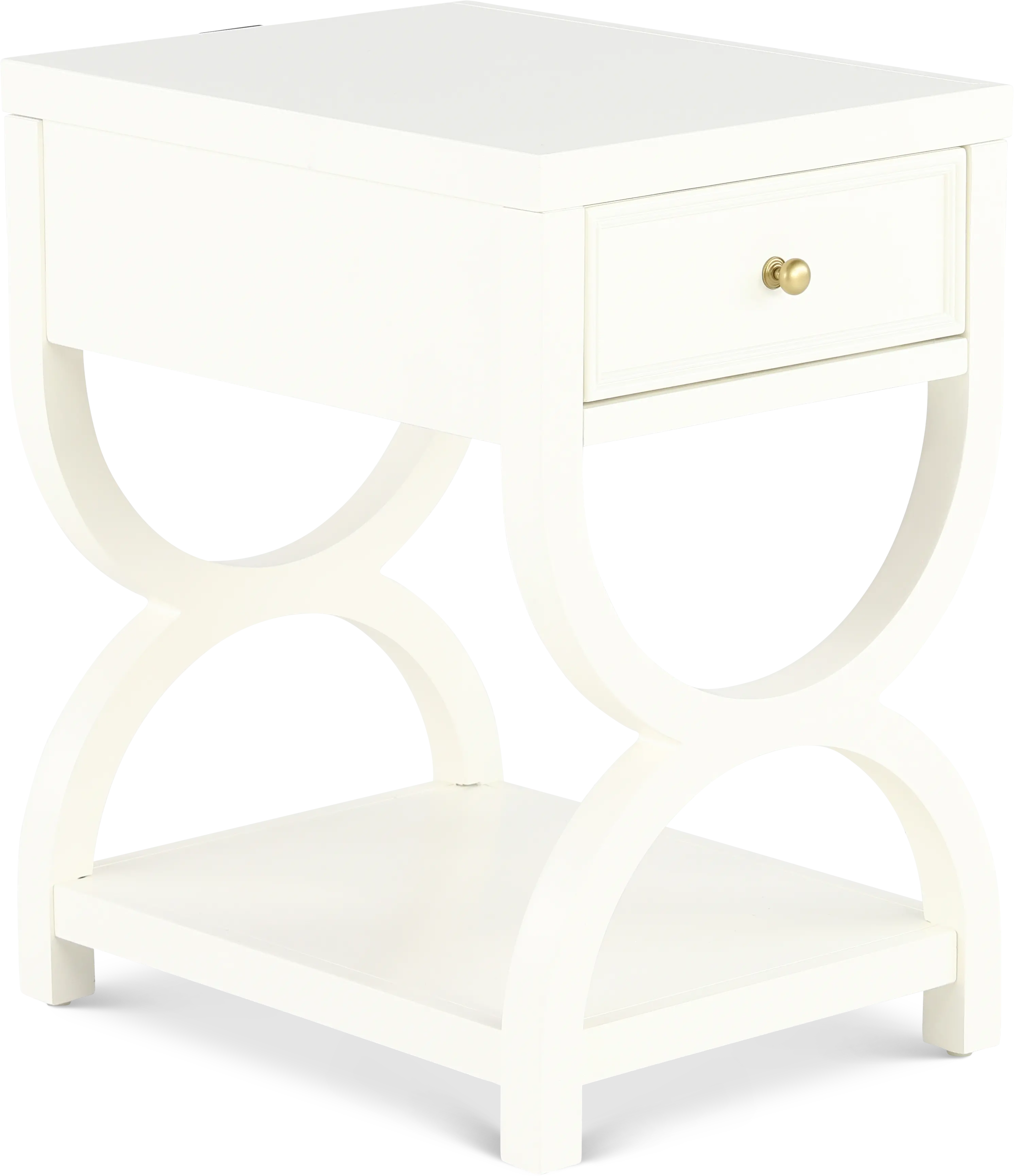 Olivia French White Nightstand-4
