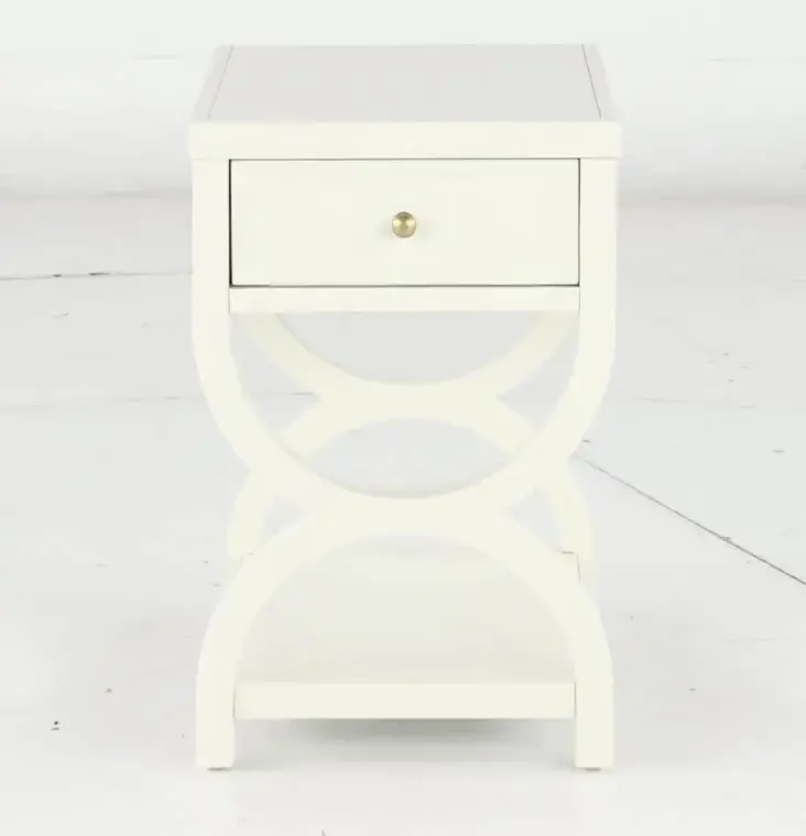 Olivia French White Nightstand-5