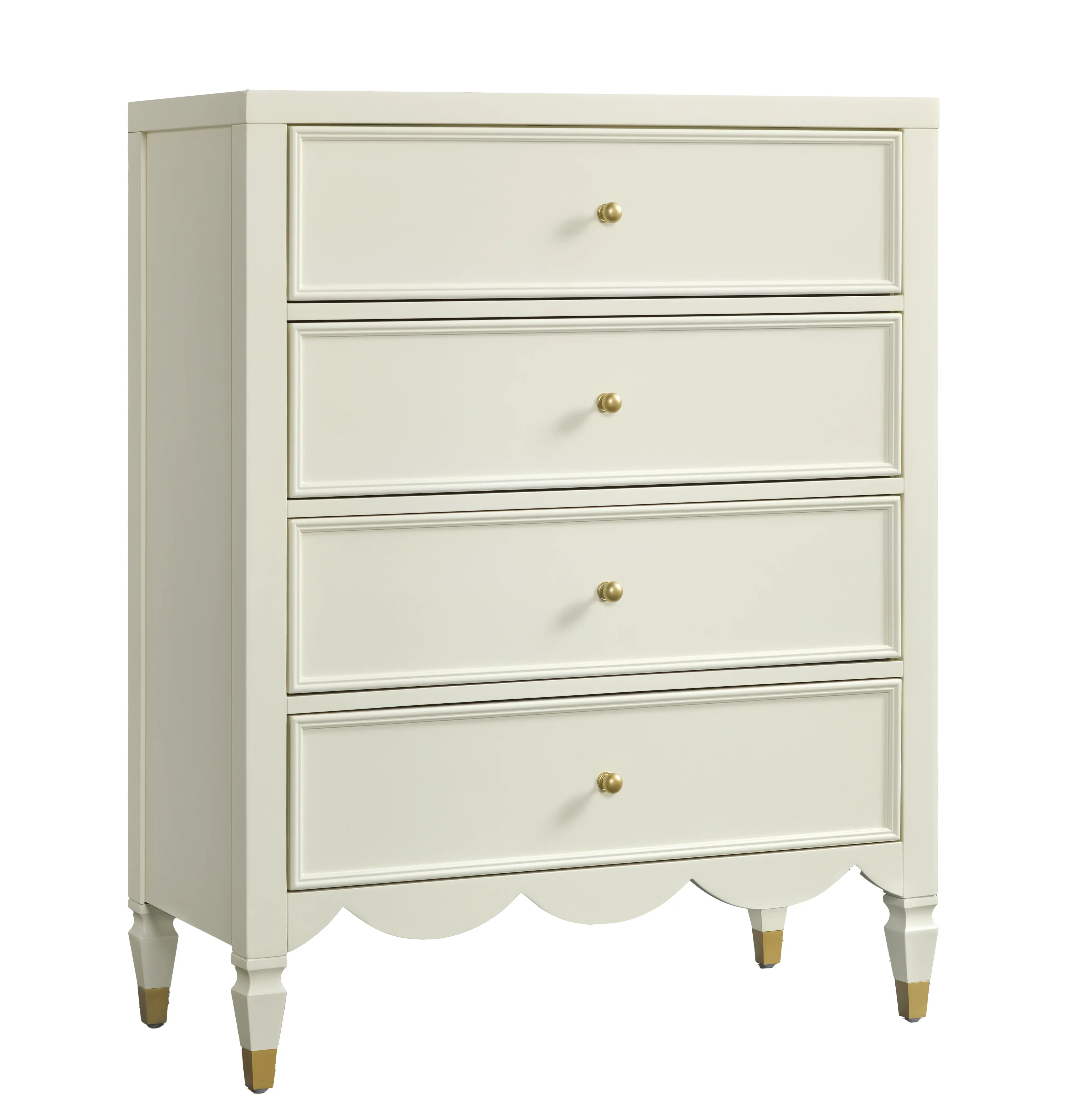 Olivia French White Chest of Drawers-1