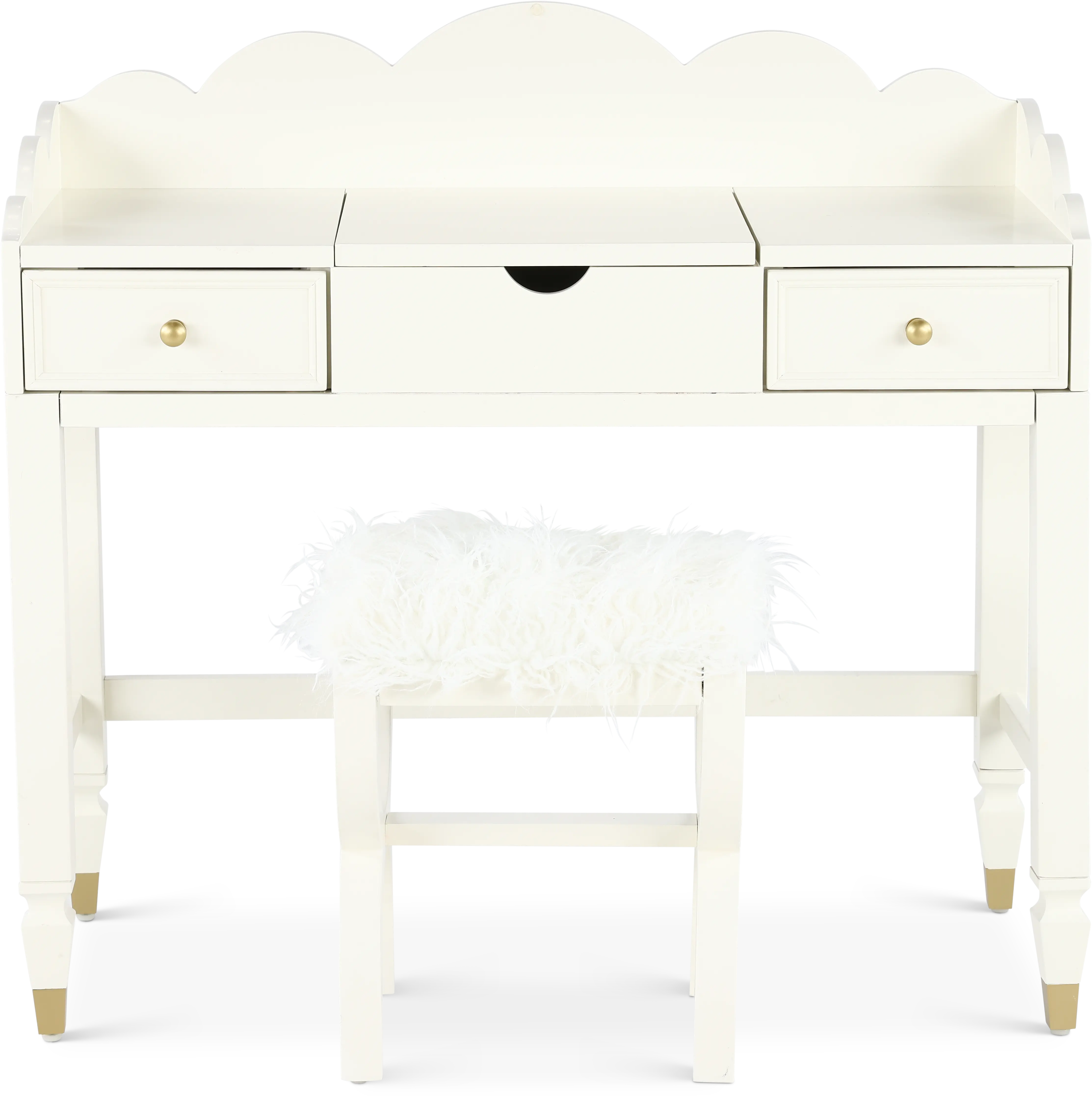 Olivia French White Vanity Set-4