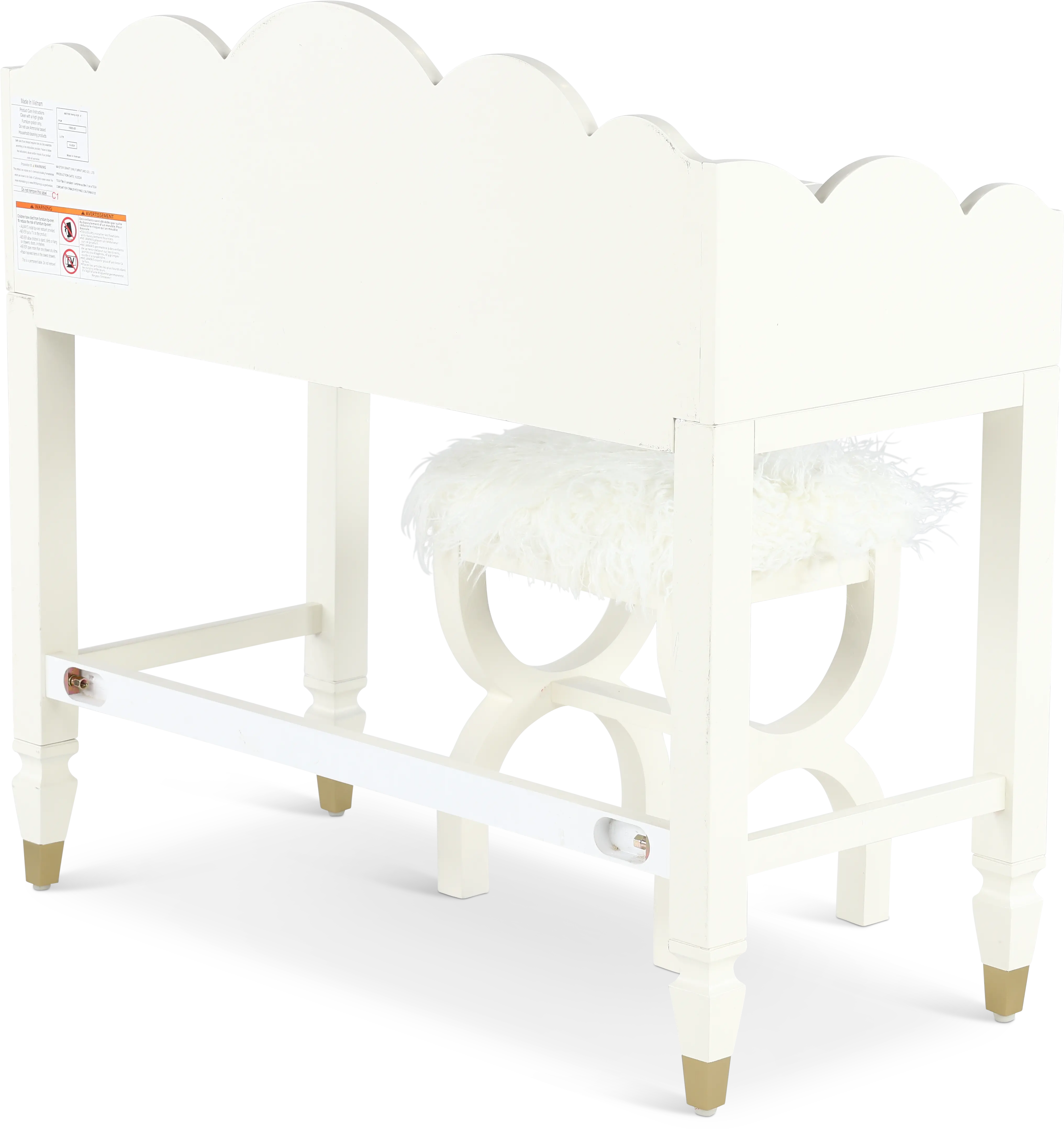 Olivia French White Vanity Set-7