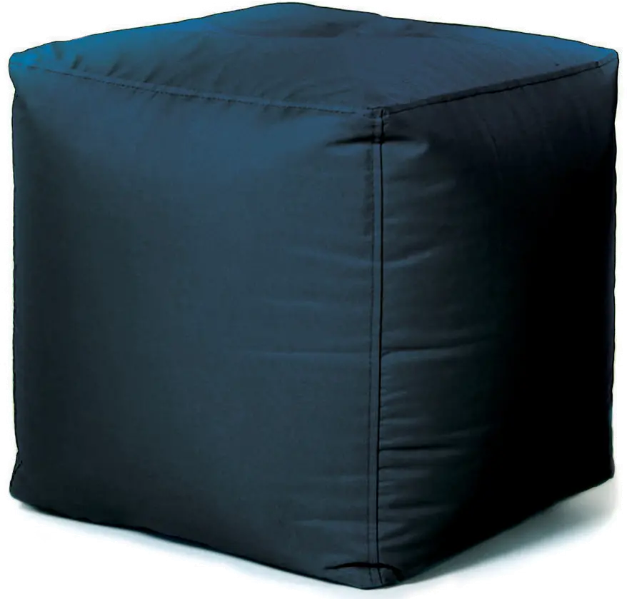 Gamma Blue Cube Ottoman Pouf-1