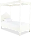 Olivia French White Twin Canopy Bed