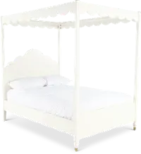 Olivia French White Full Canopy Bed