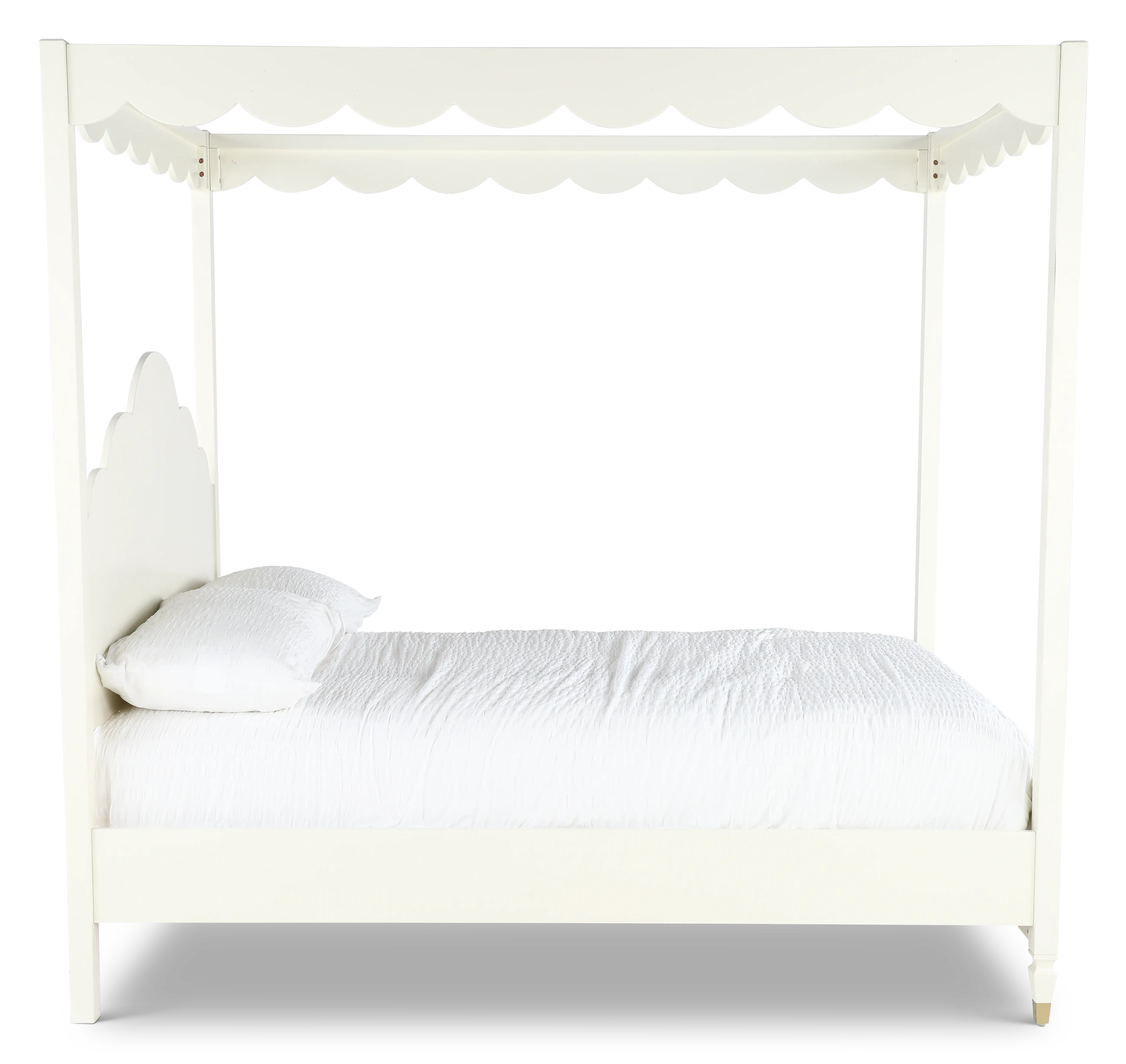 Olivia French White Full Canopy Bed-5