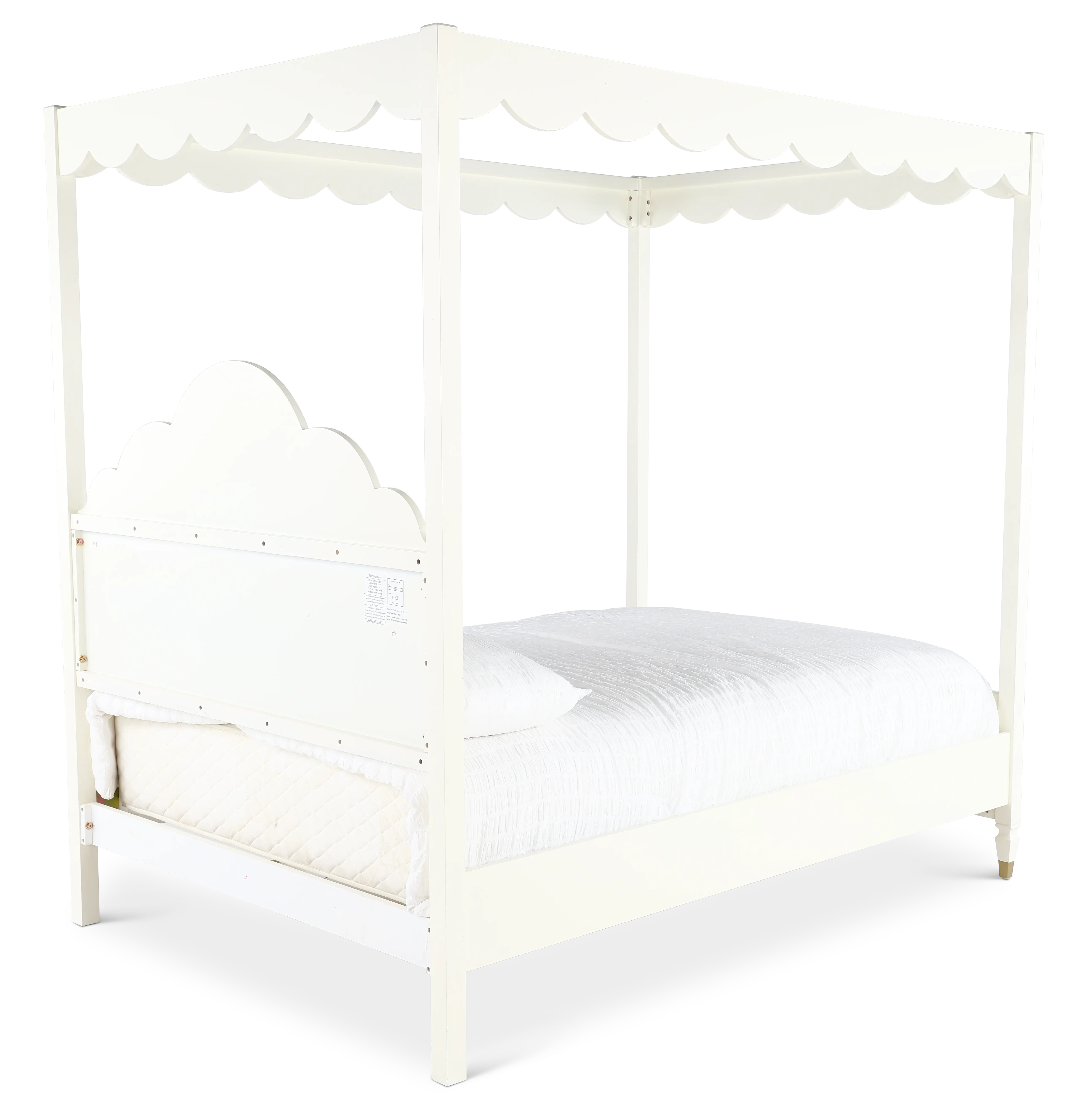 Olivia French White Full Canopy Bed-6