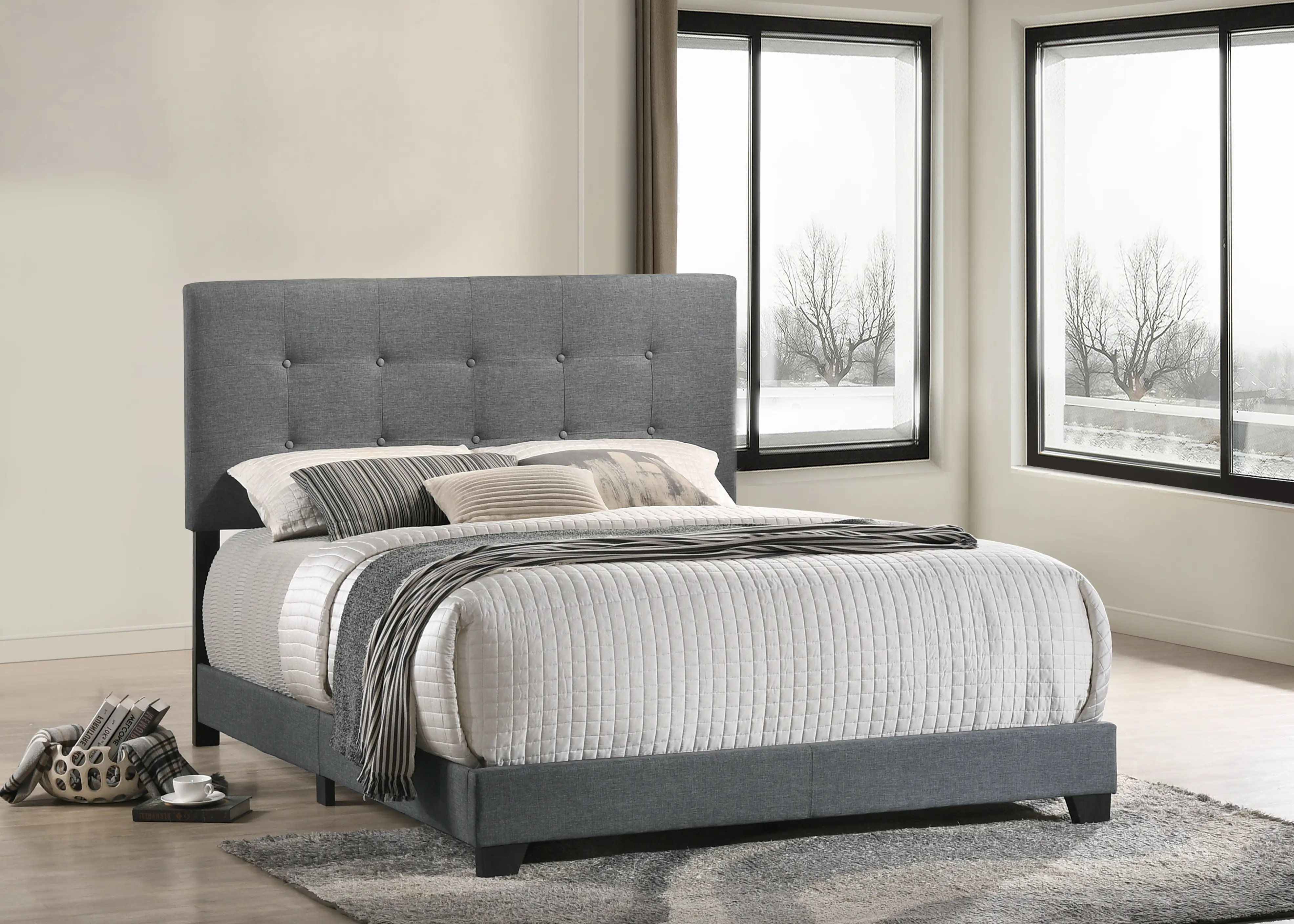 Addyson Gray Full Upholstered Bed-1