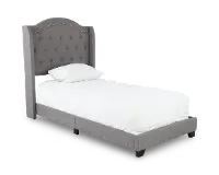Rhyan Gray Twin Upholstered Bed