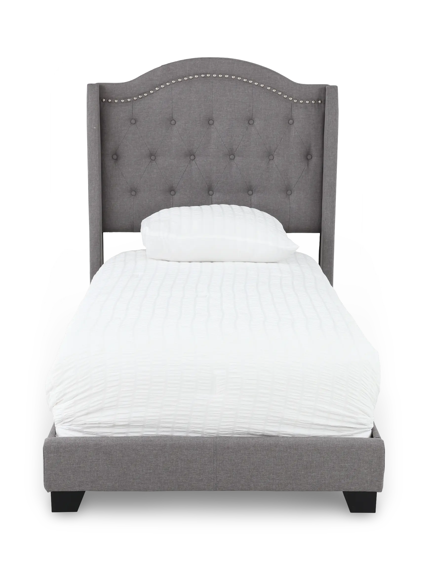 Rhyan Gray Twin Upholstered Bed-4