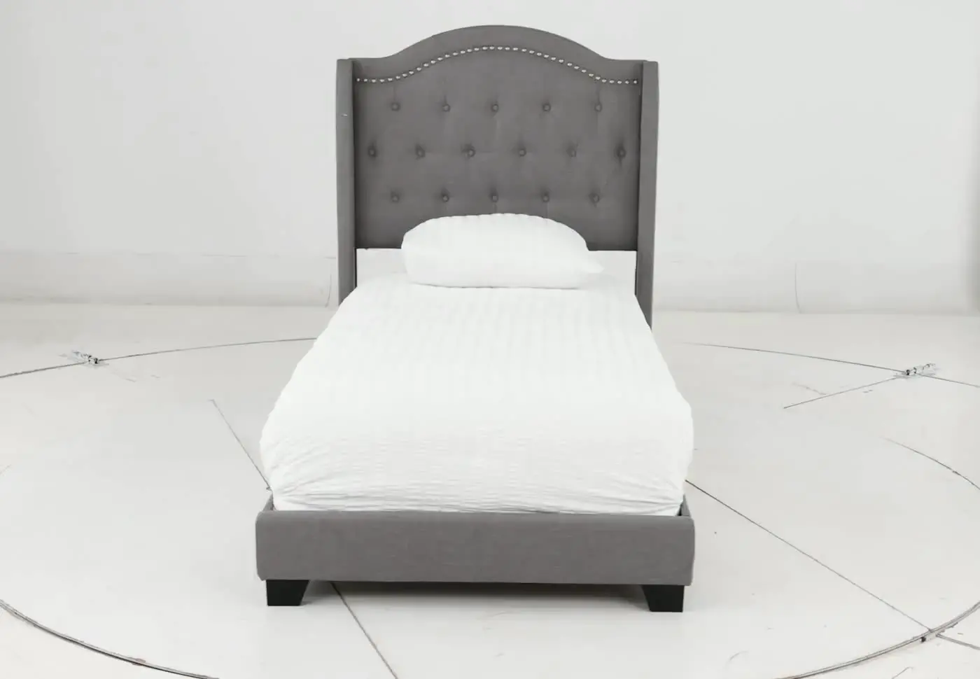 Rhyan Gray Twin Upholstered Bed-8