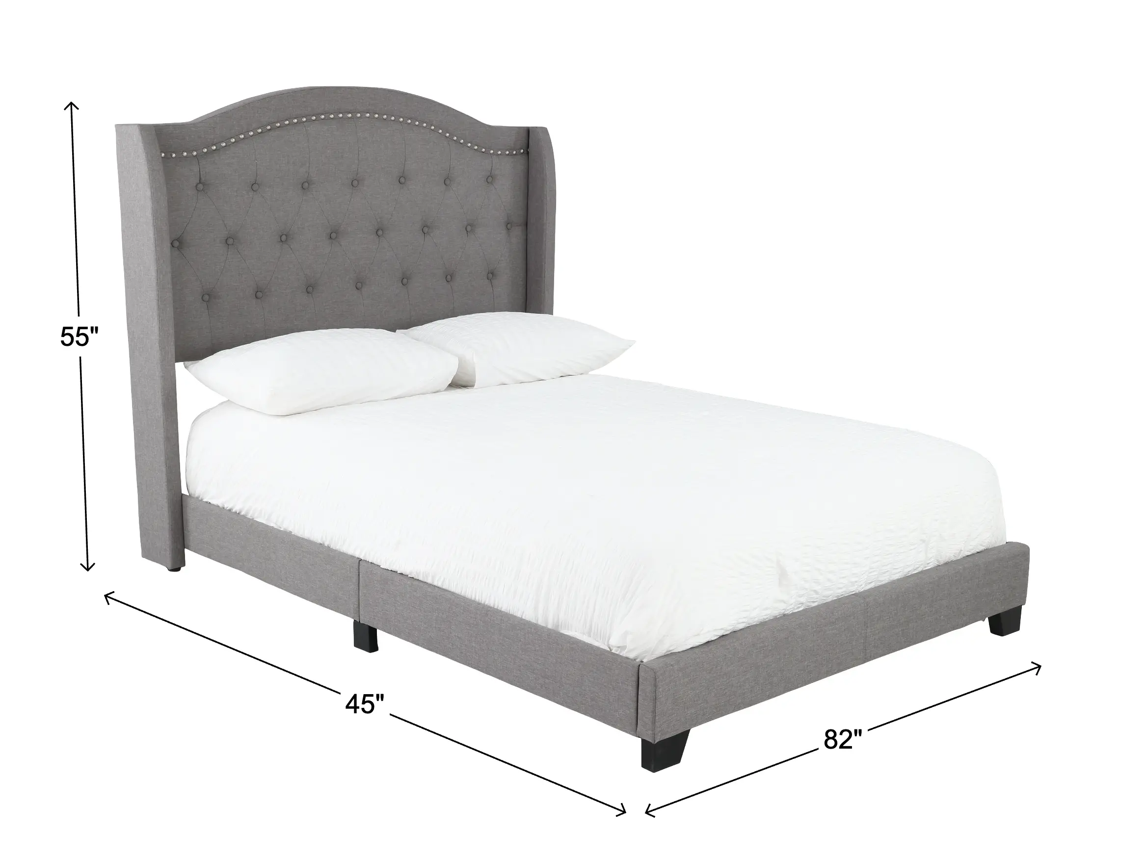 Rhyan Gray Full Upholstered Bed-3