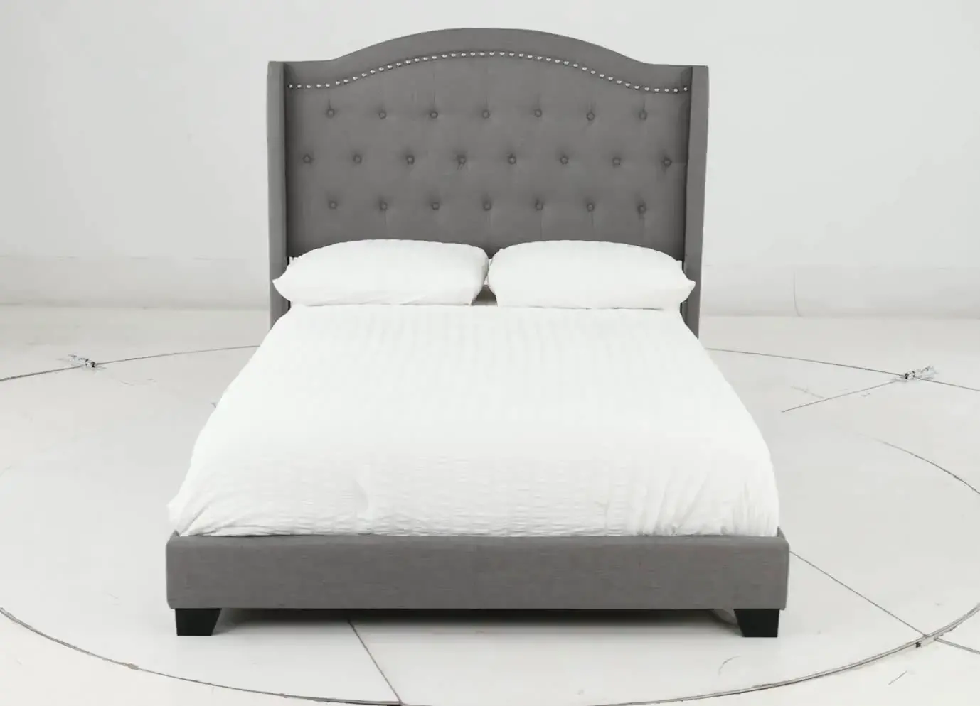 Rhyan Gray Full Upholstered Bed-9
