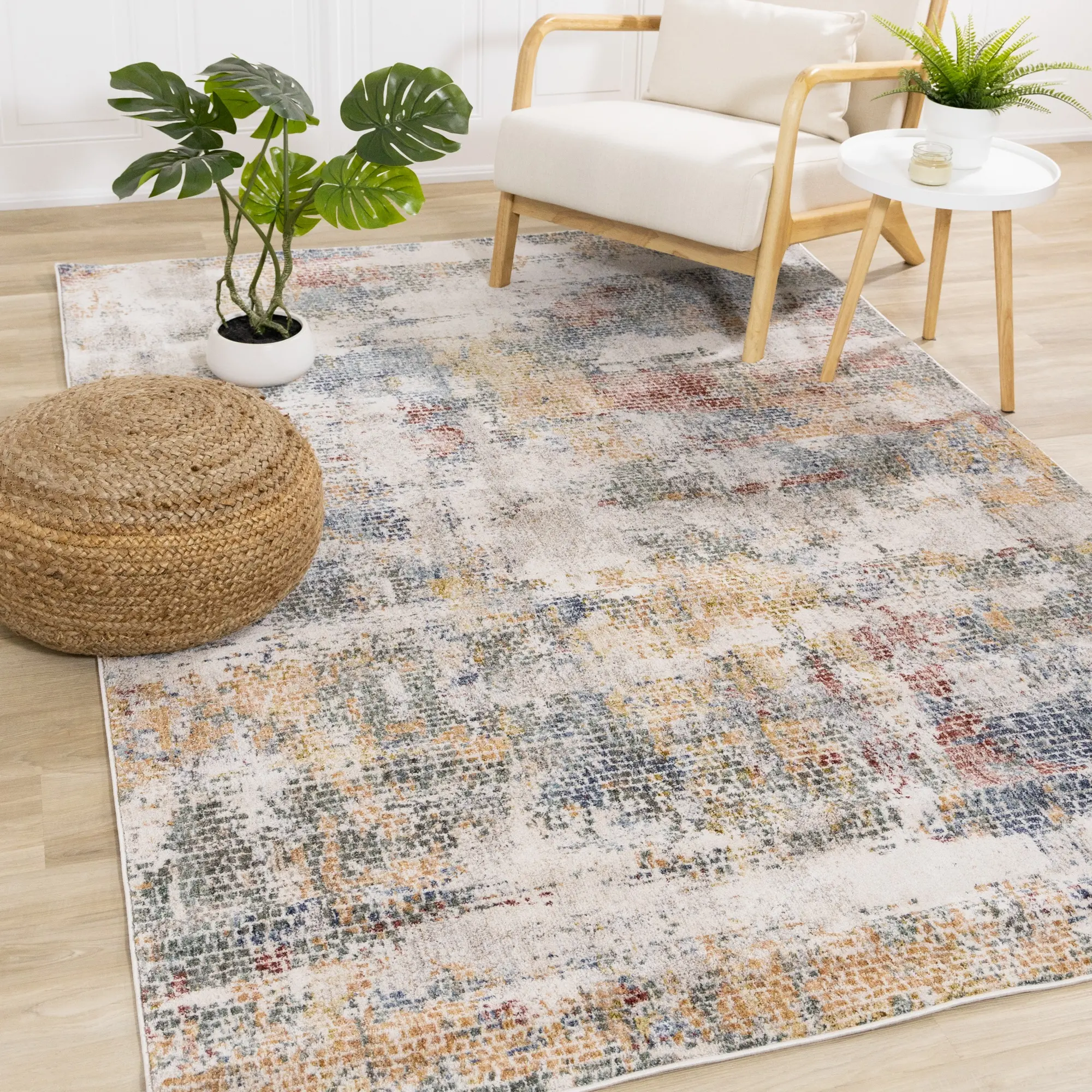 Marisa 8 x 10 Abstract Multicolor Plush Area Rug-3
