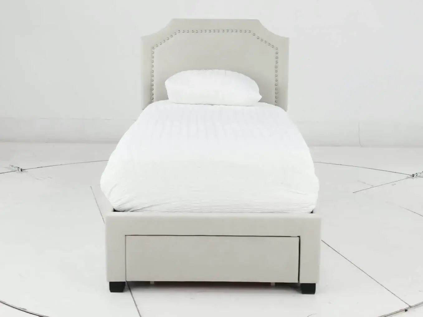 Tropic Beige Twin Upholstered Storage Bed-11