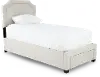 Tropic Beige Twin Upholstered Storage Bed