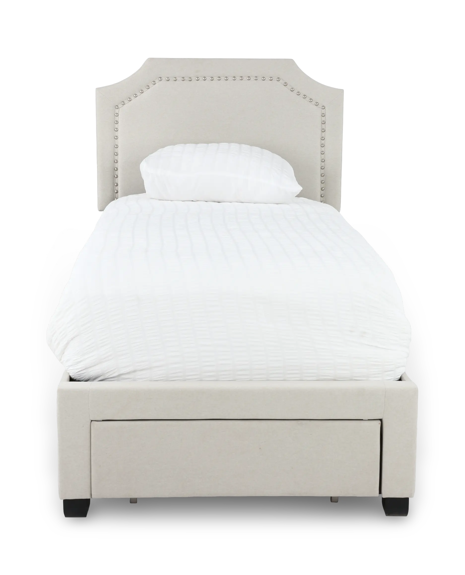 Tropic Beige Twin Upholstered Storage Bed-4