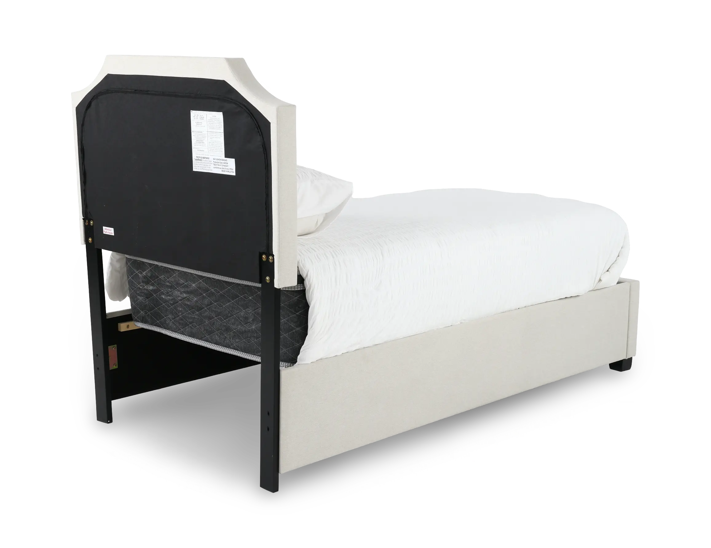 Tropic Beige Twin Upholstered Storage Bed-6