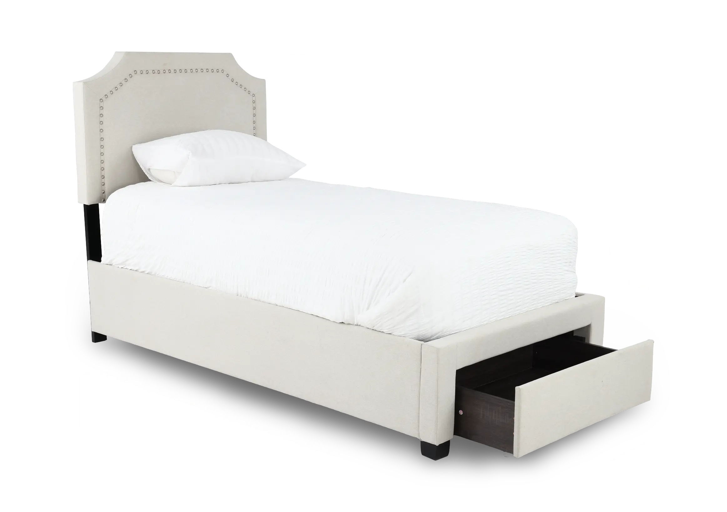 Tropic Beige Twin Upholstered Storage Bed-7