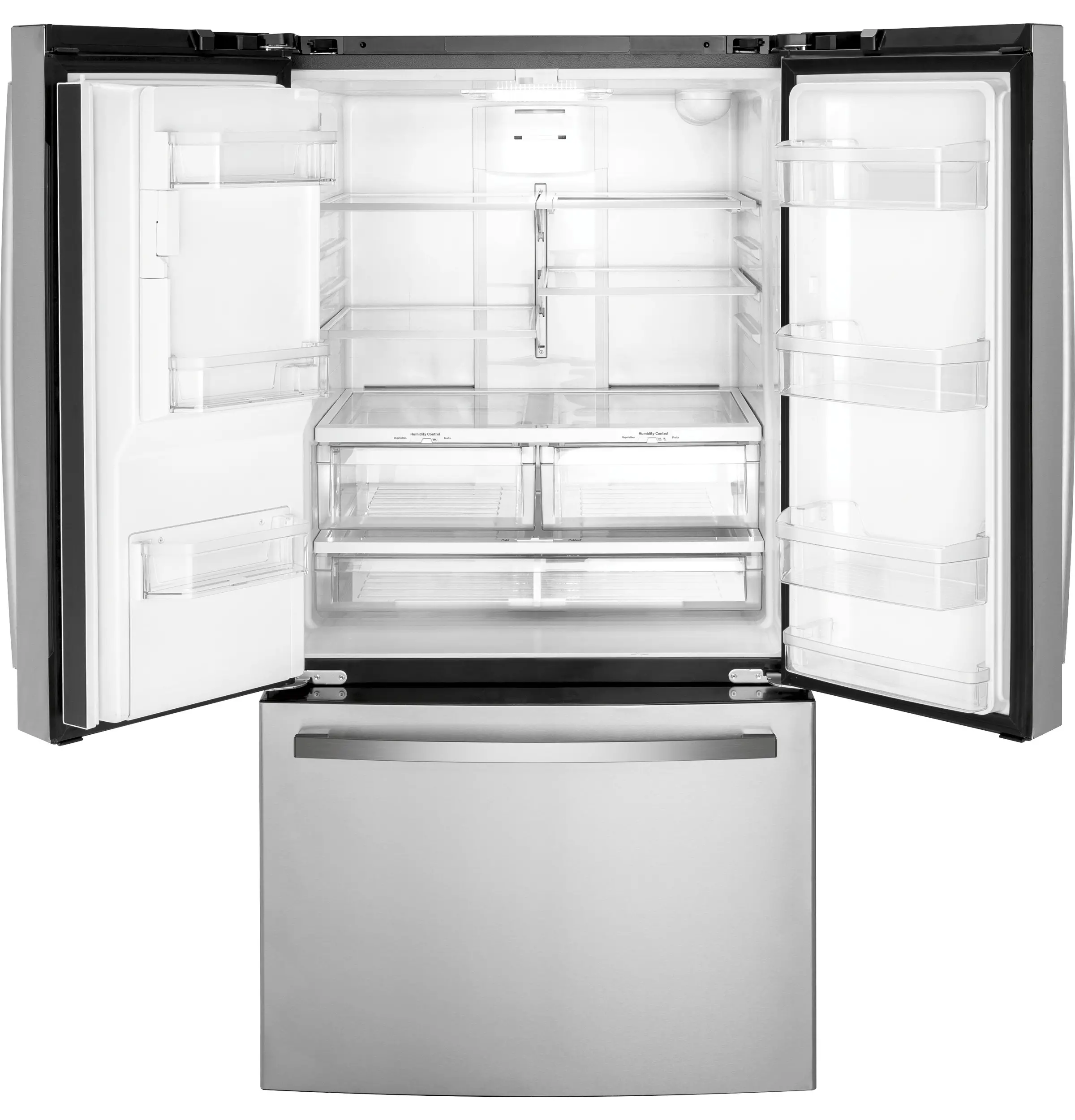 GYE21JYMFS GE 20.6 Cu Ft French Door Refrigerator - Counter Depth Stainless Steel-3