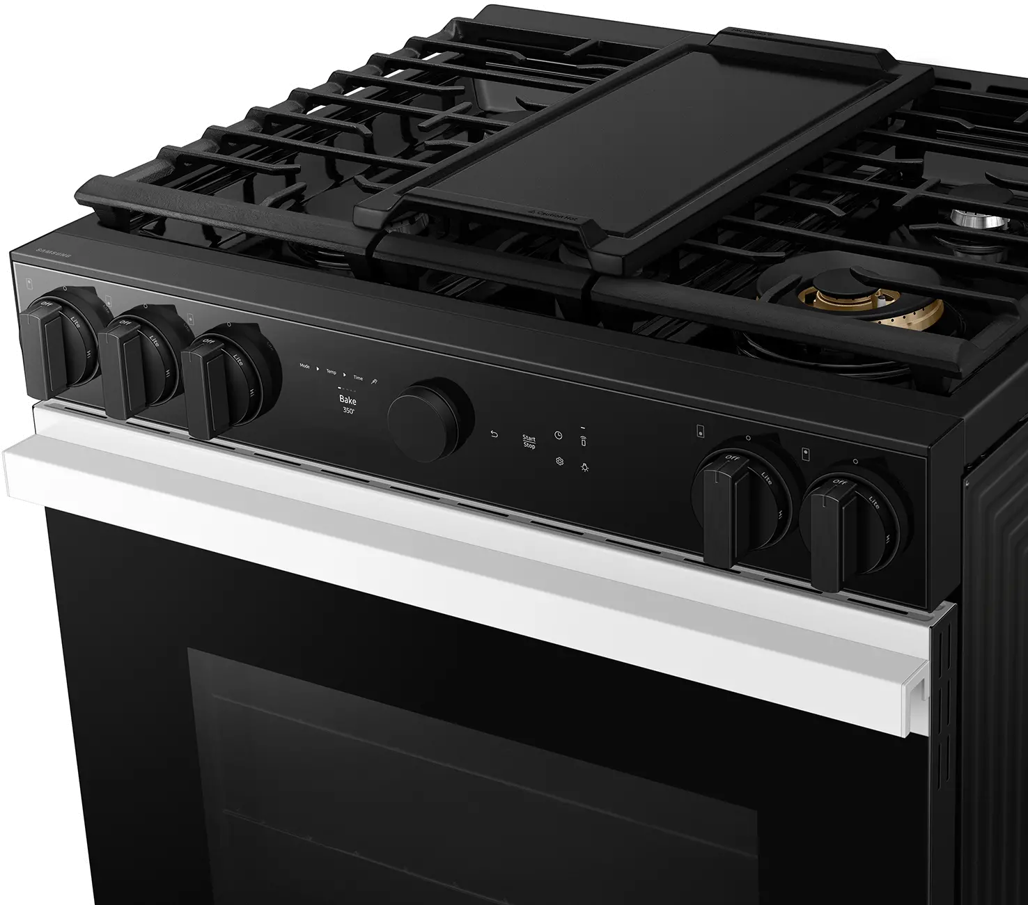 NSG6DB850012 Samsung Bespoke 5-Burner Smart Slide-In Gas Range with Air Sous Vide & Air Fry - White Glass-10