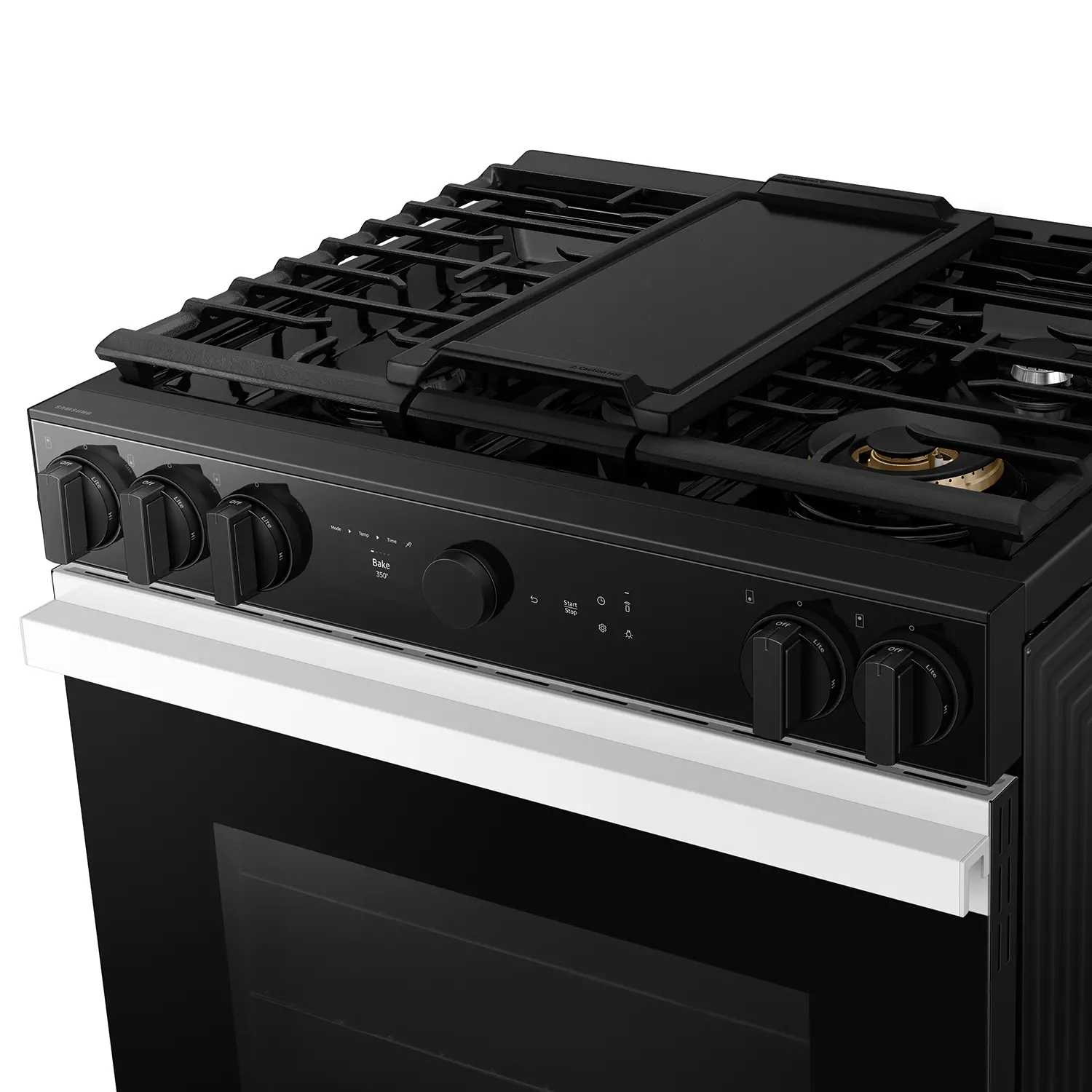 NSG6DB850012 Samsung Bespoke 5-Burner Smart Slide-In Gas Range with Air Sous Vide & Air Fry - White Glass-10
