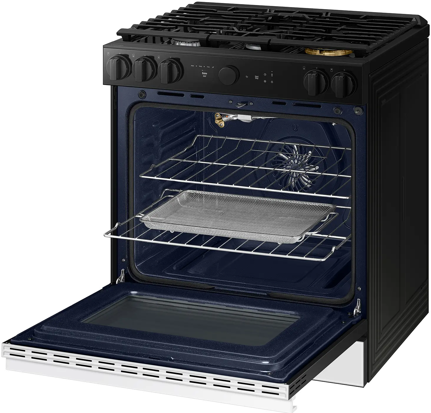 NSG6DB850012 Samsung Bespoke 5-Burner Smart Slide-In Gas Range with Air Sous Vide & Air Fry - White Glass-12
