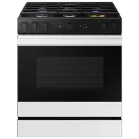 NSG6DB850012 Samsung Bespoke 5-Burner Smart Slide-In Gas Range with Air Sous Vide & Air Fry - White Glass