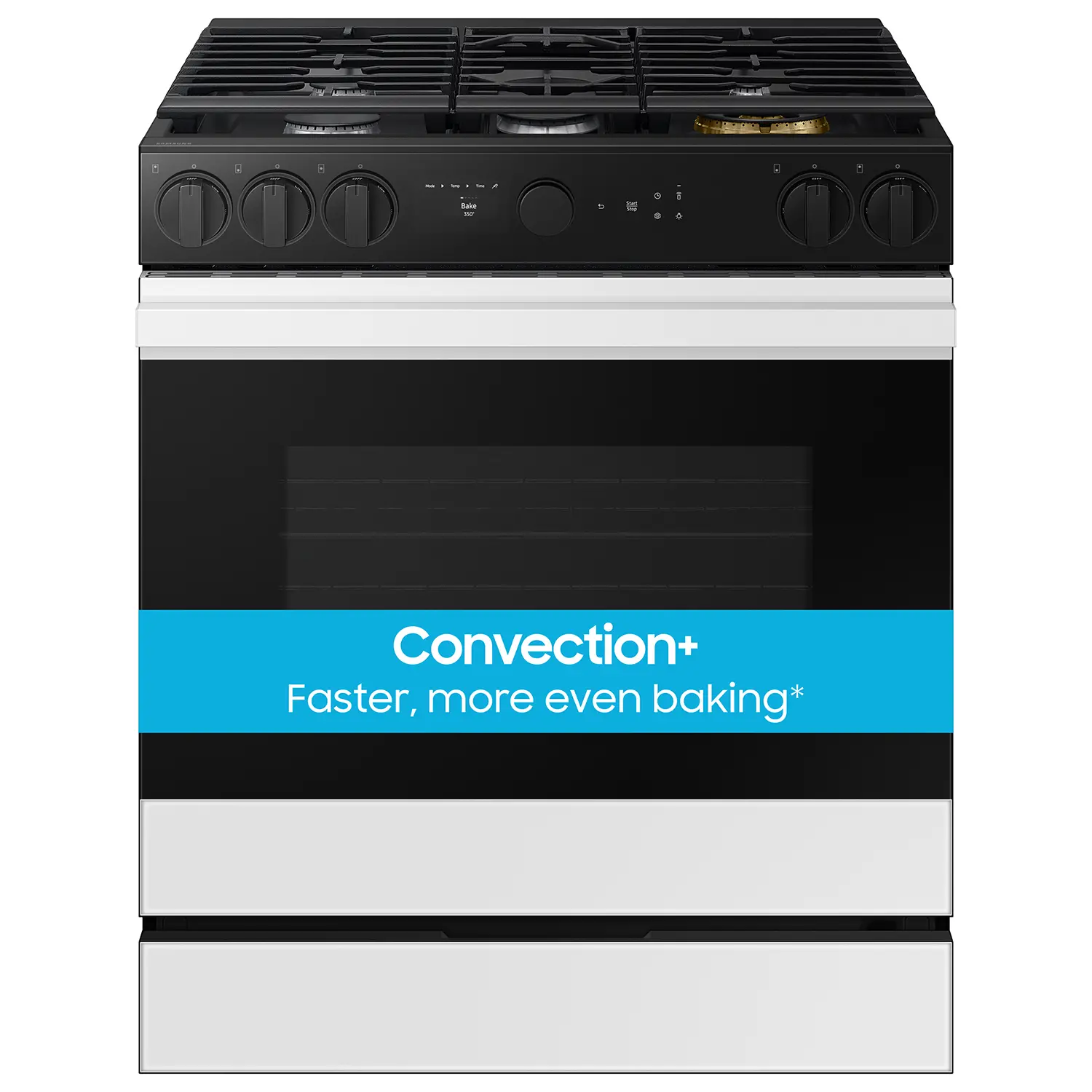 NSG6DB850012 Samsung Bespoke 5-Burner Smart Slide-In Gas Range with Air Sous Vide & Air Fry - White Glass-2