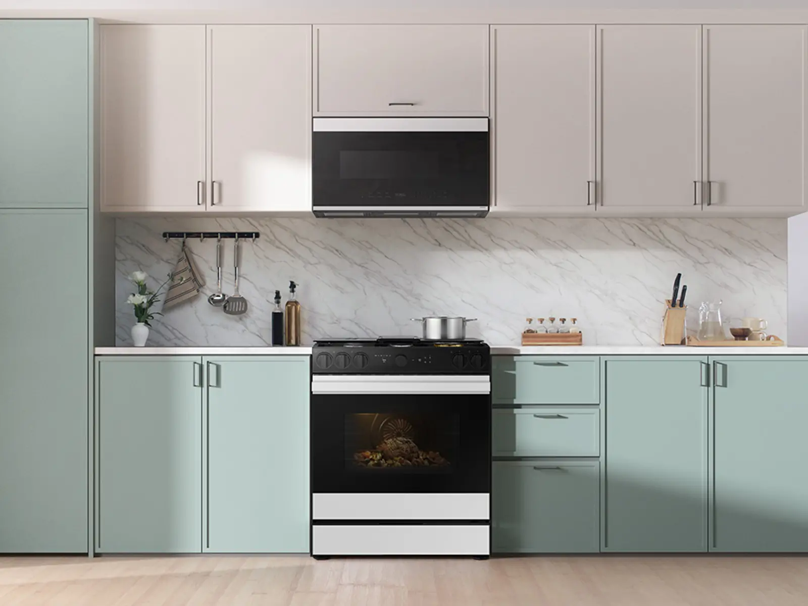 NSG6DB850012 Samsung Bespoke 5-Burner Smart Slide-In Gas Range with Air Sous Vide & Air Fry - White Glass-4
