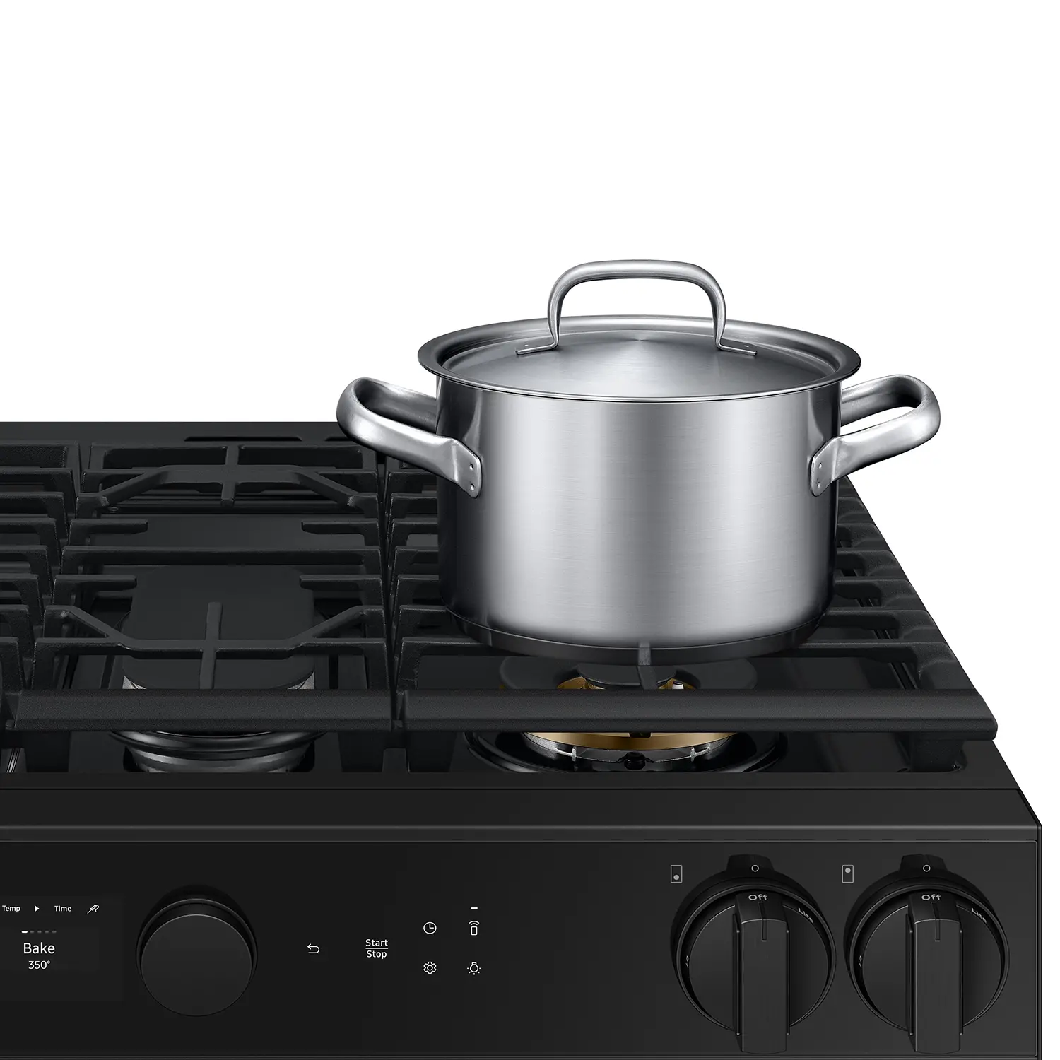 NSG6DB850012 Samsung Bespoke 5-Burner Smart Slide-In Gas Range with Air Sous Vide & Air Fry - White Glass-8