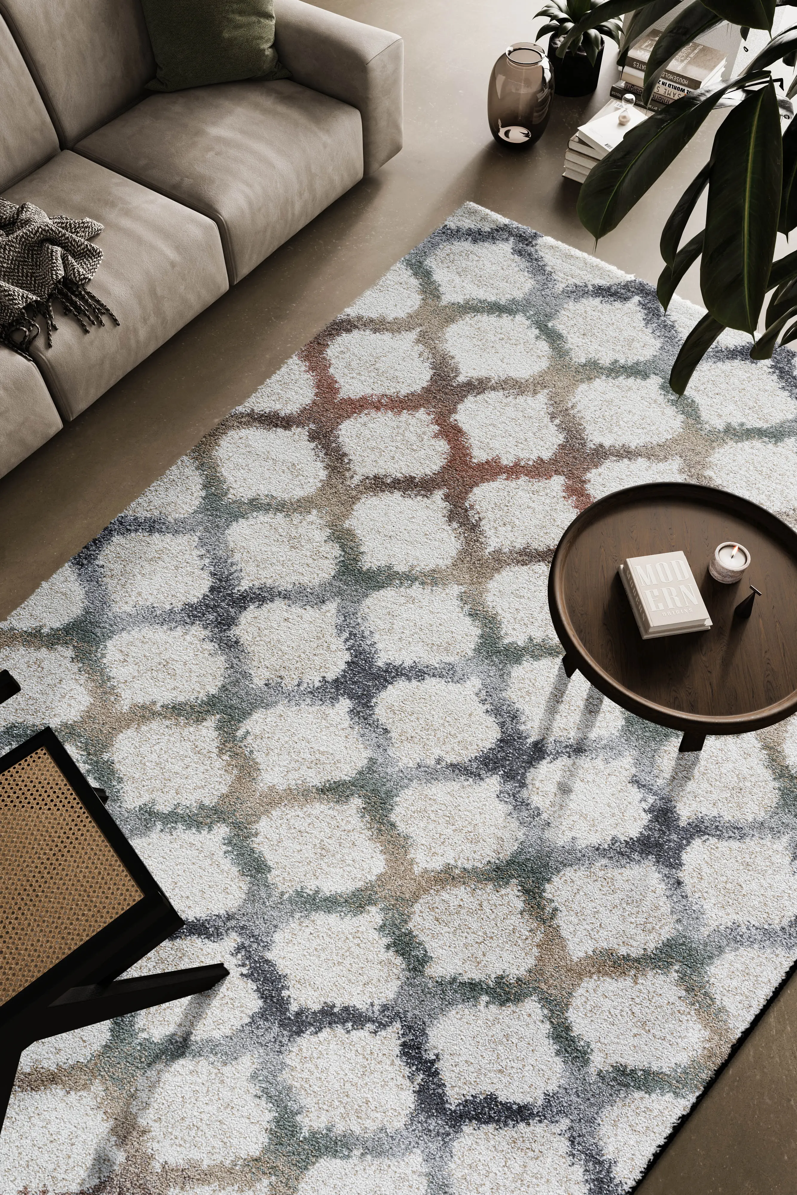 Granada 5 x 8 Spectrum Trellis Multicolor Area Rug-2