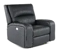 Star Black Power Recliner with Adjustable Headrest