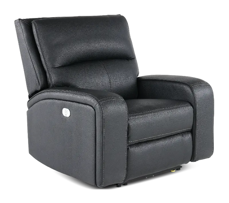 Star Black Power Recliner with Adjustable Headrest