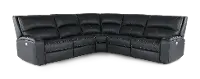 Star Black 5-Piece Power Reclining Sectional with Adjustable Headrests