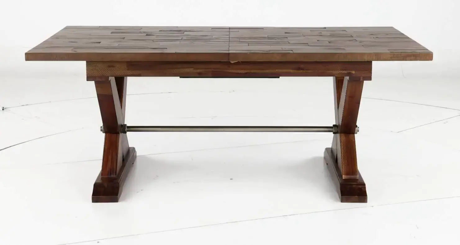Vineyard Rustic Brown Dining Table-5