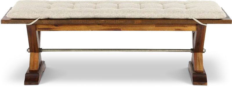 Vineyard Rustic Brown Bench