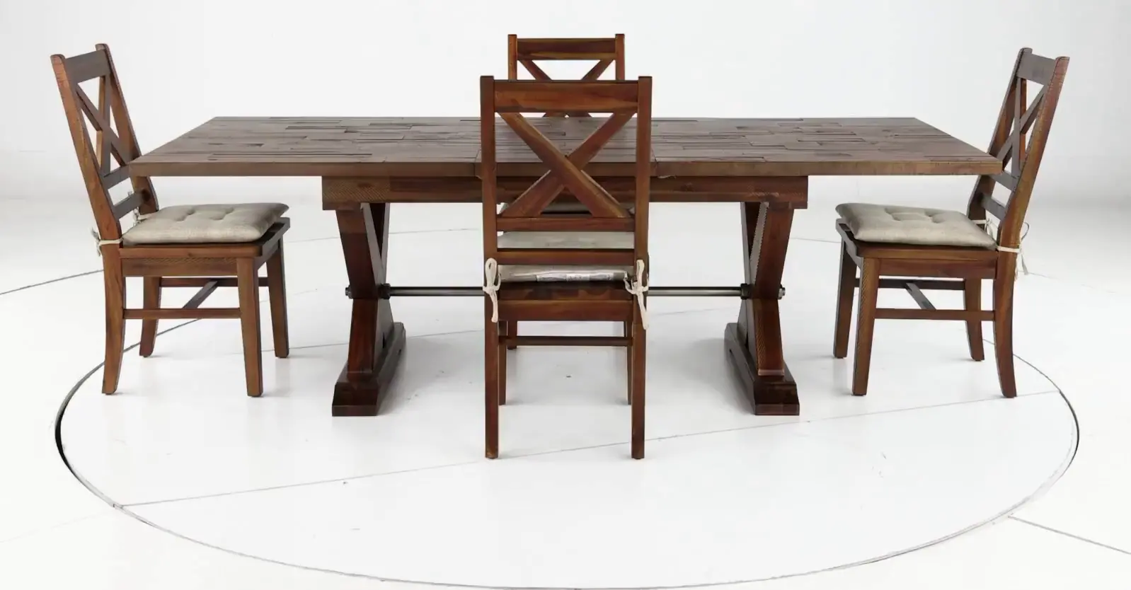 Vineyard Rustic Brown 5 Piece Dining Set-5