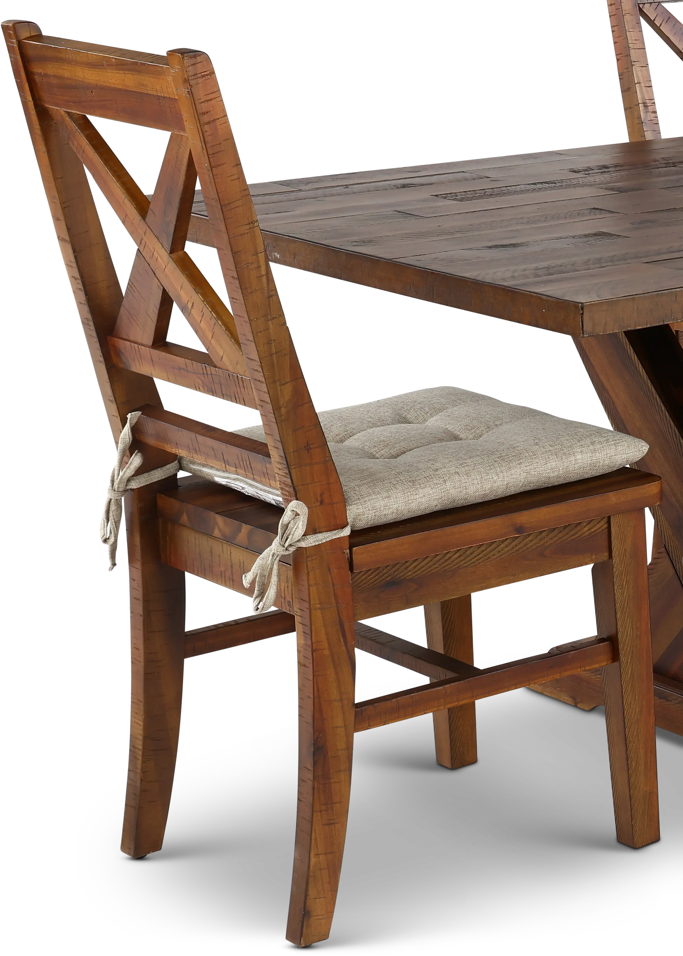 Vineyard Rustic Brown 5 Piece Dining Set-7