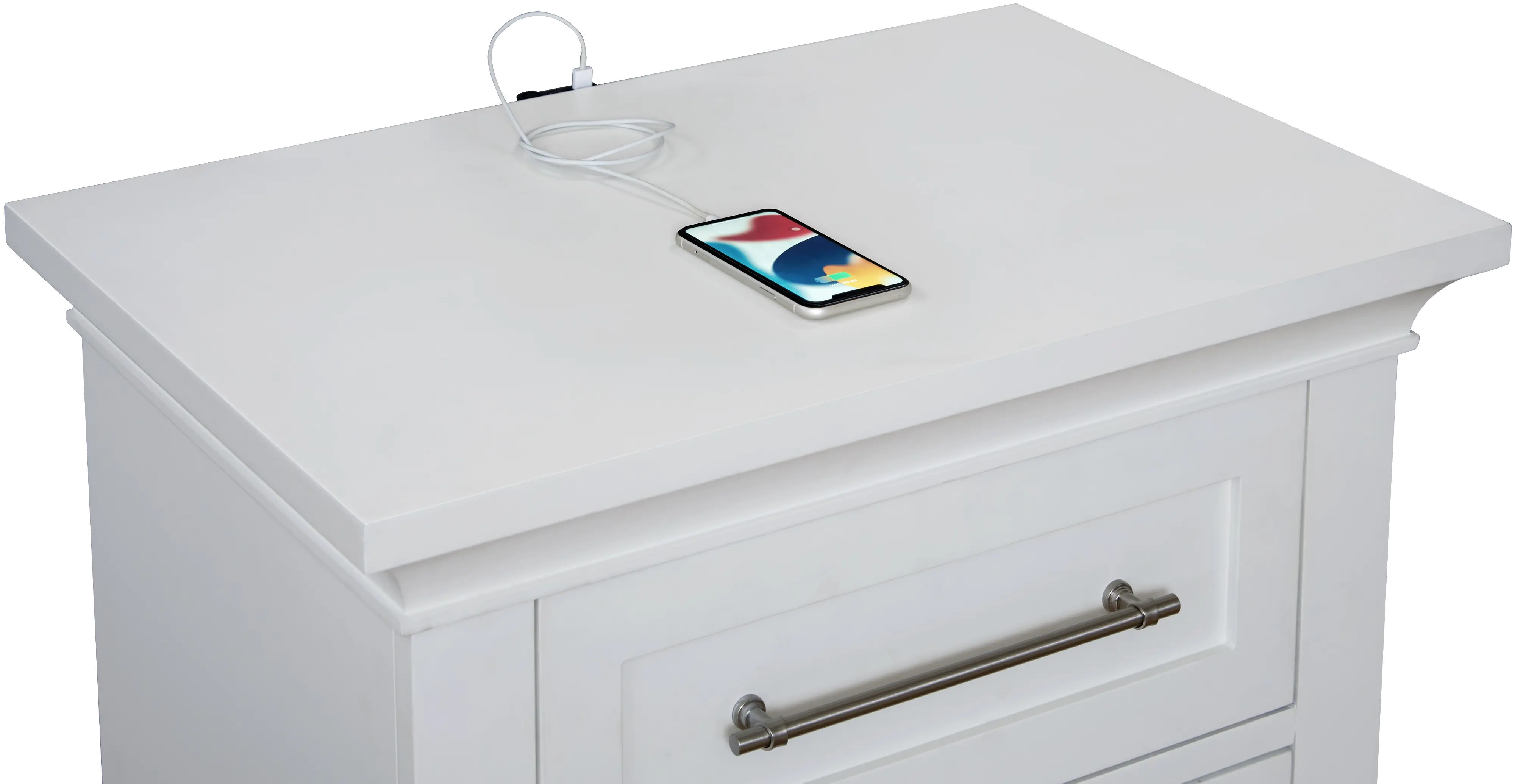 Marina White Nightstand-6