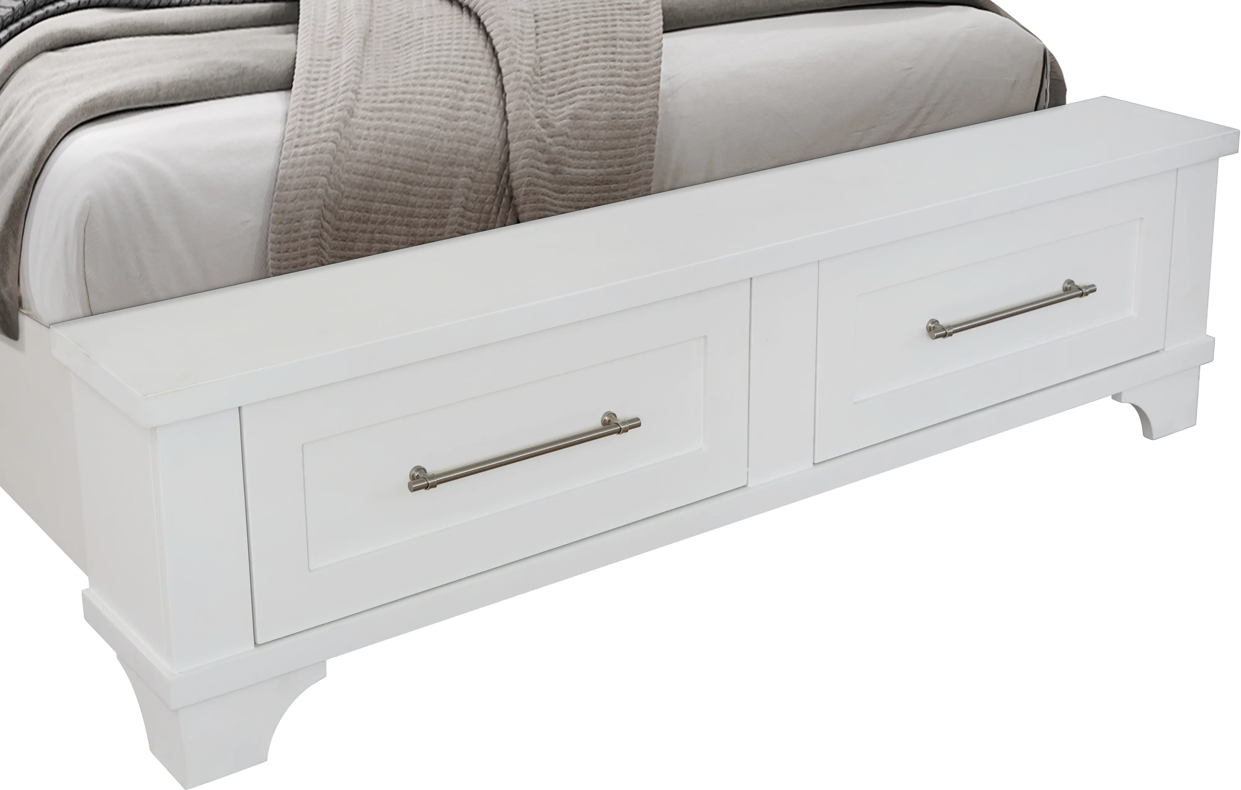 Marina White Queen Storage Bed-4